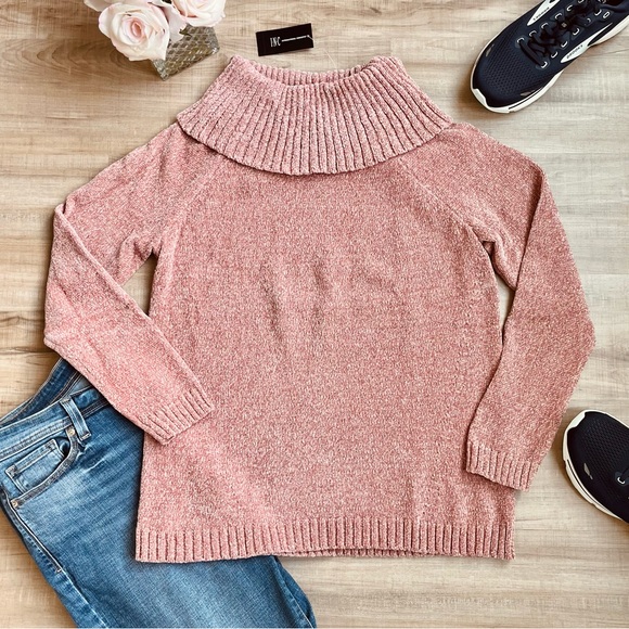 INC | chenille cowl-neck sweater - Picture 1 of 5